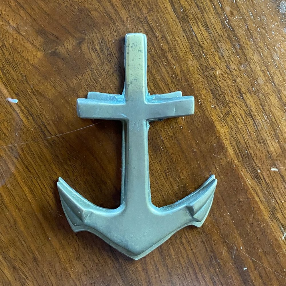 Vintage Brass Anchor Paperweight - Picture 2 of 3